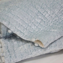 Load image into Gallery viewer, Icy Blue Velvet Cotton Quilt
