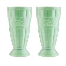 Load image into Gallery viewer, Coca-Cola Jadeite Malt Tumbler, 16 oz Set of 2, Jadeite Glass