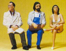 Load image into Gallery viewer, Preiser 45077 G Scale Passengers -- Sitting Passengers