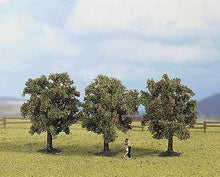 Load image into Gallery viewer, Noch 25113 HO Scale Multi-Tree Packs -- Apple Green 3-1/8" 8cm pkg(3)