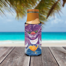 Load image into Gallery viewer, Purple Cat Birdie Dear Slim Can Hugger – Fun &amp; Functional Drink Coolers 6004MUK