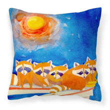 Load image into Gallery viewer, Raccoons on the railing Throw Pillow - 14x14 Decorative Pillow – Art for Your Home &amp; Patio 6009PW1414
