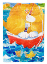 Load image into Gallery viewer, HMS Orange Tabby Fishing Cat  Garden Flag – Decorative Outdoor Yard Flag