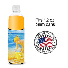 Load image into Gallery viewer, Little Girl at the beach Slim Can Hugger – Fun &amp; Functional Drink Coolers 6016MUK