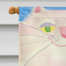 Load image into Gallery viewer, White Cat by the Lighthouse Flag Canvas House Size