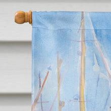 Load image into Gallery viewer, Boats at Harbour Pier  Flag Canvas House Size