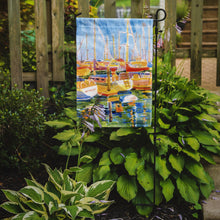 Load image into Gallery viewer, Boats at Harbour Pier  Garden Flag – Decorative Outdoor Yard Flag