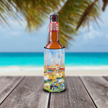 Load image into Gallery viewer, Boats at the Harbour Slim Can Hugger – Fun &amp; Functional Drink Coolers 6019MUK