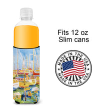 Load image into Gallery viewer, Boats at the Harbour Slim Can Hugger – Fun &amp; Functional Drink Coolers 6019MUK