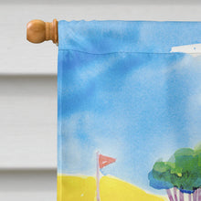 Load image into Gallery viewer, Orange Tabby Cat on the Green Golfer  Flag Canvas House Size