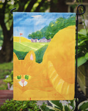 Load image into Gallery viewer, Orange Tabby Cat on the Green Golfer  Garden Flag – Decorative Outdoor Yard Flag