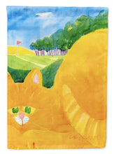 Load image into Gallery viewer, Orange Tabby Cat on the Green Golfer  Garden Flag – Decorative Outdoor Yard Flag