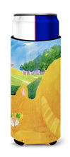 Load image into Gallery viewer, Big Orange Tabby Cat on the Golf Course Slim Can Hugger – Fun &amp; Functional Drink Coolers 6021MUK