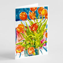 Load image into Gallery viewer, Flowers - Tulips Greeting Cards -  Blank Note Cards – 8-Pack of Artist-Designed Cards with Envelopes