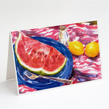 Load image into Gallery viewer, Watermelon Greeting Cards -  Blank Note Cards – 8-Pack of Artist-Designed Cards with Envelopes