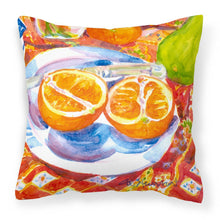 Load image into Gallery viewer, Florida Oranges Sliced for breakfast  Decorative   Canvas Fabric Pillow