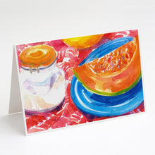 Load image into Gallery viewer, A Slice of Cantelope Greeting Cards -  Blank Note Cards – 8-Pack of Artist-Designed Cards with Envelopes