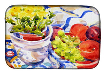 Load image into Gallery viewer, Apples, Plums and Grapes with Flowers Dish Drying Mat – Absorbent, Artistic Kitchen Essentials 6037DDM