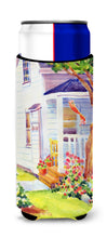 Load image into Gallery viewer, White Cottage at the beach Slim Can Hugger – Fun &amp; Functional Drink Coolers 6040MUK
