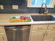 Load image into Gallery viewer, Old Red Cottage House at the lake or Beach Dish Drying Mat – Absorbent, Artistic Kitchen Essentials 6041DDM
