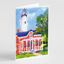 Load image into Gallery viewer, Lighthouse Greeting Cards -  Blank Note Cards – 8-Pack of Artist-Designed Cards with Envelopes