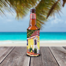 Load image into Gallery viewer, Yellow Cottage at the Beach Slim Can Hugger – Fun &amp; Functional Drink Coolers 6045MUK
