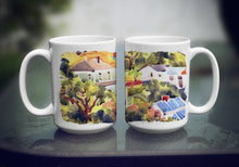 Load image into Gallery viewer, Houses Dishwasher Safe Microwavable Ceramic Coffee Mug 15 ounce 6046CM15
