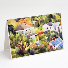Load image into Gallery viewer, Houses Greeting Cards -  Blank Note Cards – 8-Pack of Artist-Designed Cards with Envelopes