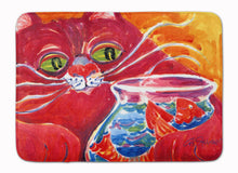 Load image into Gallery viewer, Big Red Cat at the fishbowl Machine Washable Memory Foam Mat 6048RUG