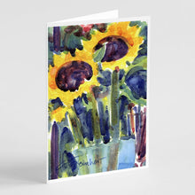 Load image into Gallery viewer, Flower - Sunflower Greeting Cards -  Blank Note Cards – 8-Pack of Artist-Designed Cards with Envelopes