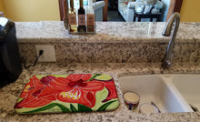 Load image into Gallery viewer, Flower - Amaryllis Dish Drying Mat – Absorbent, Artistic Kitchen Essentials 6055DDM