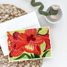 Load image into Gallery viewer, Flower - Amaryllis Greeting Cards -  Blank Note Cards – 8-Pack of Artist-Designed Cards with Envelopes