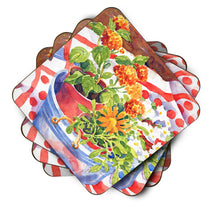 Load image into Gallery viewer, Flowers with a side of lemons Coasters - Set of 4 Lightweight Foam, Absorbent Drink Coasters