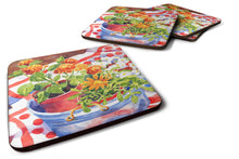 Load image into Gallery viewer, Flowers with a side of lemons Coasters - Set of 4 Lightweight Foam, Absorbent Drink Coasters