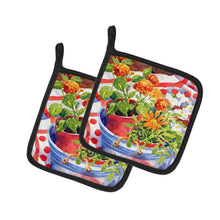Load image into Gallery viewer, Flowers with a side of lemons Pot Holders - Set of 2 Decorative Kitchen Helpers | Made in the USA 6058PTHD