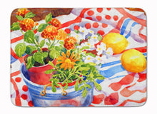 Load image into Gallery viewer, Flowers with a side of lemons Machine Washable Memory Foam Mat 6058RUG