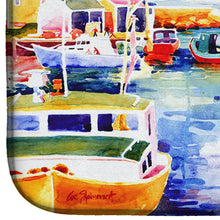 Load image into Gallery viewer, Boats at Harbour with a view Dish Drying Mat – Absorbent, Artistic Kitchen Essentials 6059DDM