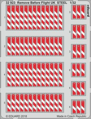 Eduard 32923 1/32 Aircraft- Remove Before Flight UK Steel (Painted)