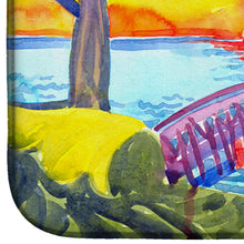 Load image into Gallery viewer, Dock at the pier Dish Drying Mat – Absorbent, Artistic Kitchen Essentials 6060DDM