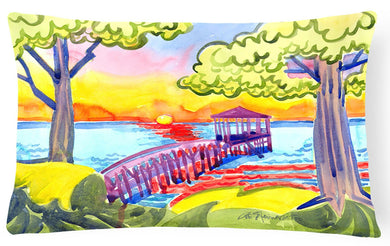 Dock at the pier Decorative   Canvas Fabric Pillow
