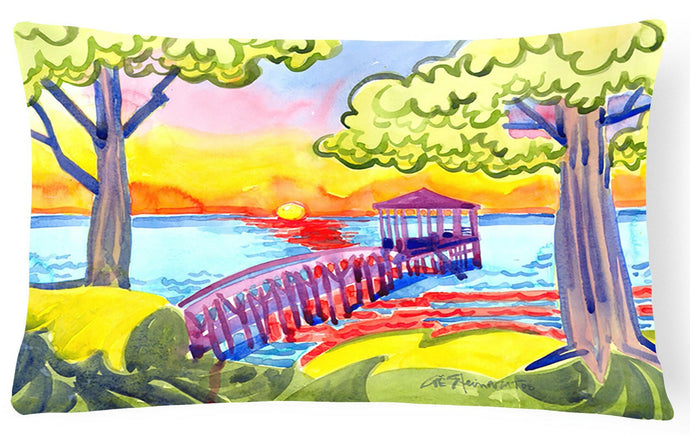 Dock at the pier Decorative   Canvas Fabric Pillow
