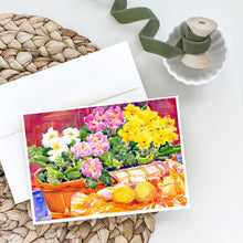 Load image into Gallery viewer, Flower - Primroses Greeting Cards -  Blank Note Cards – 8-Pack of Artist-Designed Cards with Envelopes