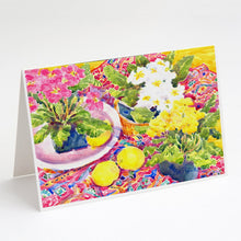 Load image into Gallery viewer, Flower - Primroses Greeting Cards -  Blank Note Cards – 8-Pack of Artist-Designed Cards with Envelopes
