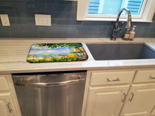 Load image into Gallery viewer, Beach Resort view from the condo Dish Drying Mat – Absorbent, Artistic Kitchen Essentials 6065DDM