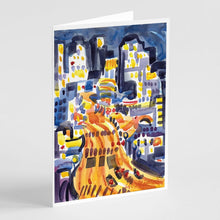 Load image into Gallery viewer, Skyline Abstract Greeting Cards -  Blank Note Cards – 8-Pack of Artist-Designed Cards with Envelopes