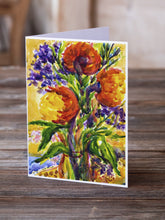 Load image into Gallery viewer, Flower Greeting Cards -  Blank Note Cards – 8-Pack of Artist-Designed Cards with Envelopes