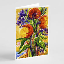 Load image into Gallery viewer, Flower Greeting Cards -  Blank Note Cards – 8-Pack of Artist-Designed Cards with Envelopes