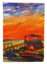 Load image into Gallery viewer, Sunset from the Dock at the pier Garden Flag – Decorative Outdoor Yard Flag
