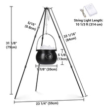 Load image into Gallery viewer, Yescom Halloween Witch Cauldron on a 31&quot; Tripod with Lights