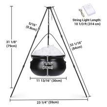 Load image into Gallery viewer, Yescom Halloween Witch Cauldron on a 31&quot; Tripod with Lights